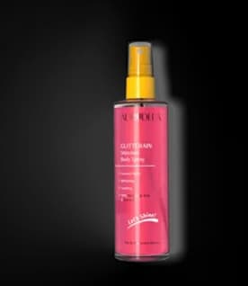 Spray corporal com Glitterain